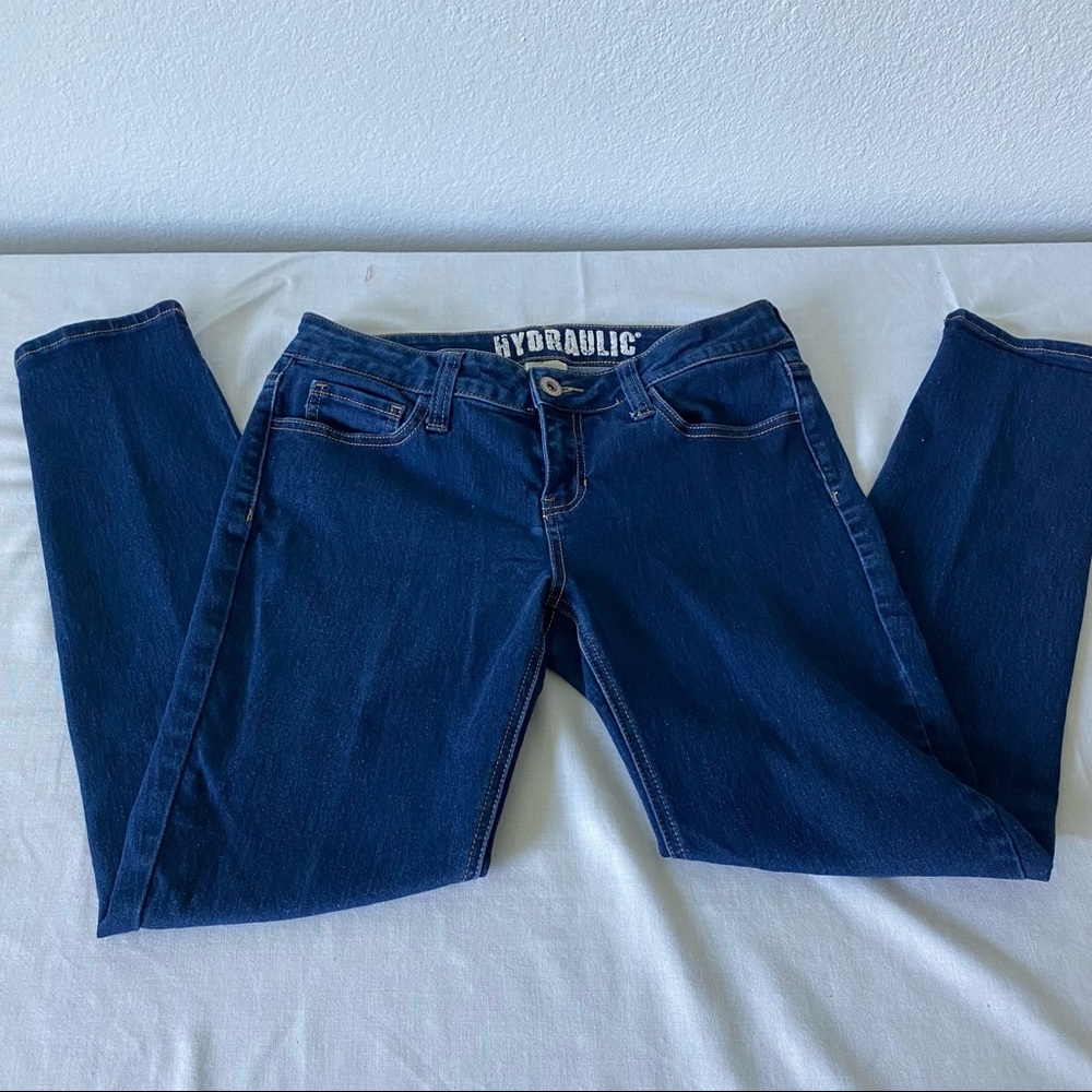 Jeans Stretch Size 11-12 Dark Polyester & Spandex 70%Cotton excellent condition